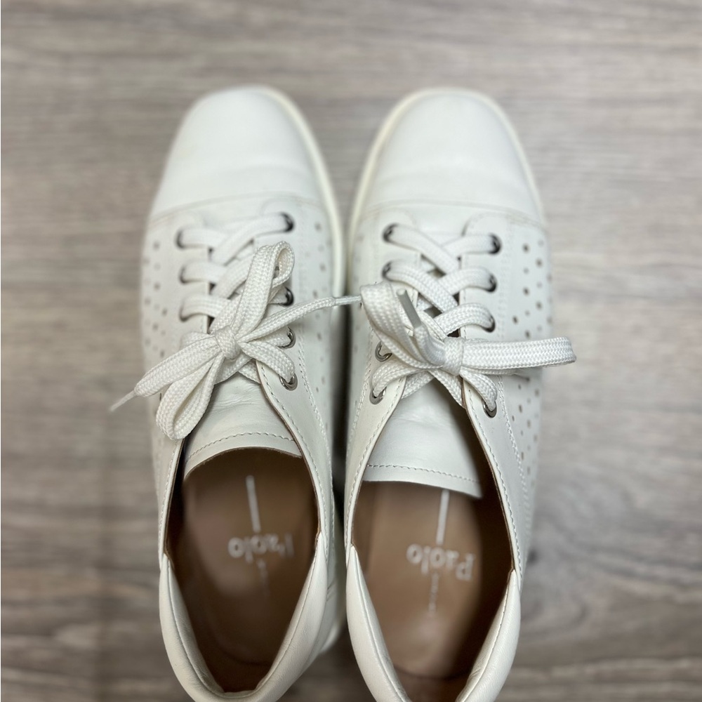 LINEA Paolo Kendra Perforated Platform Sneaker white